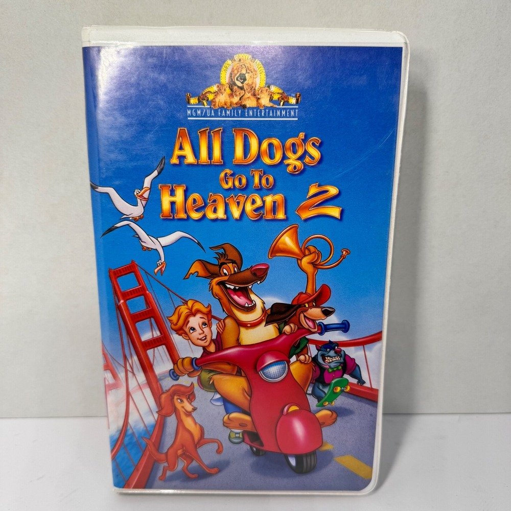 All Dogs Go To Heaven 2 VHS 1996 MGM UA Home Video Clamshell Case Rated‎ G